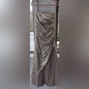 Jump Champagne Sequin Prom Dress
